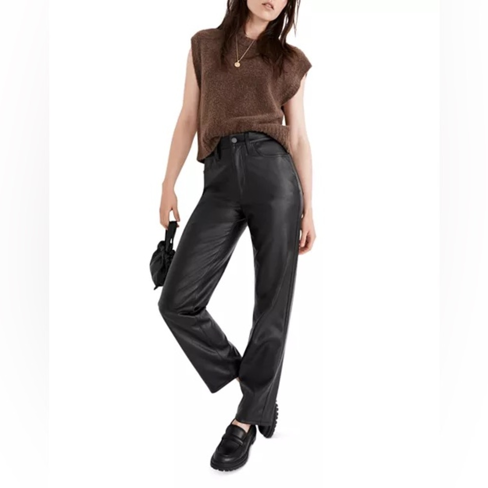 Madewell The Perfect Vintage Straight Jean: Pleather Edition
